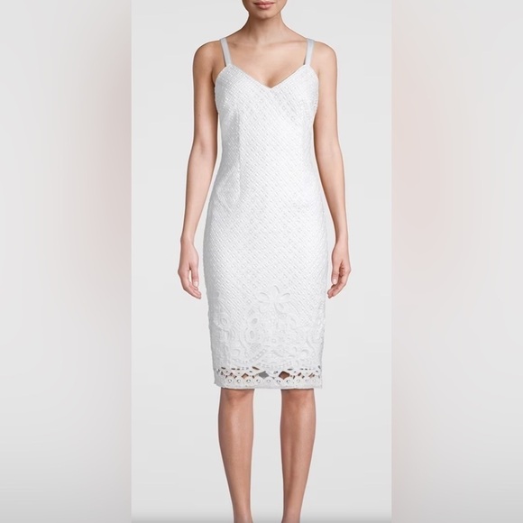 White House Black Market Dresses & Skirts - WHBM white eyelet sheath dress
